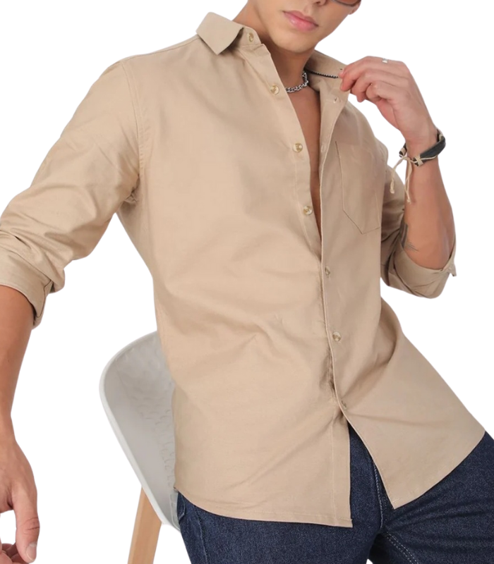 Classic Beige Casual Shirt