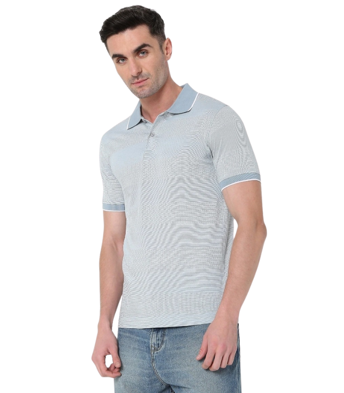 Lavender Striped Polo T-Shirt